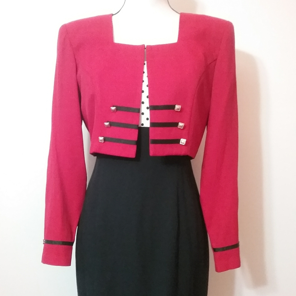 Vintage 1980's "Scarlett" Two Piece Dress Set - Picture 2 of 10